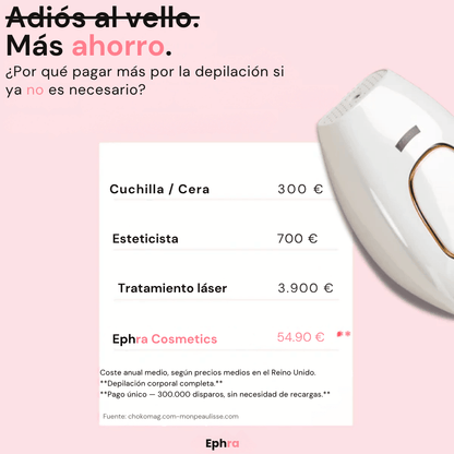 Ephra Cosmetics • Depiladora IPL de Luz Pulsada