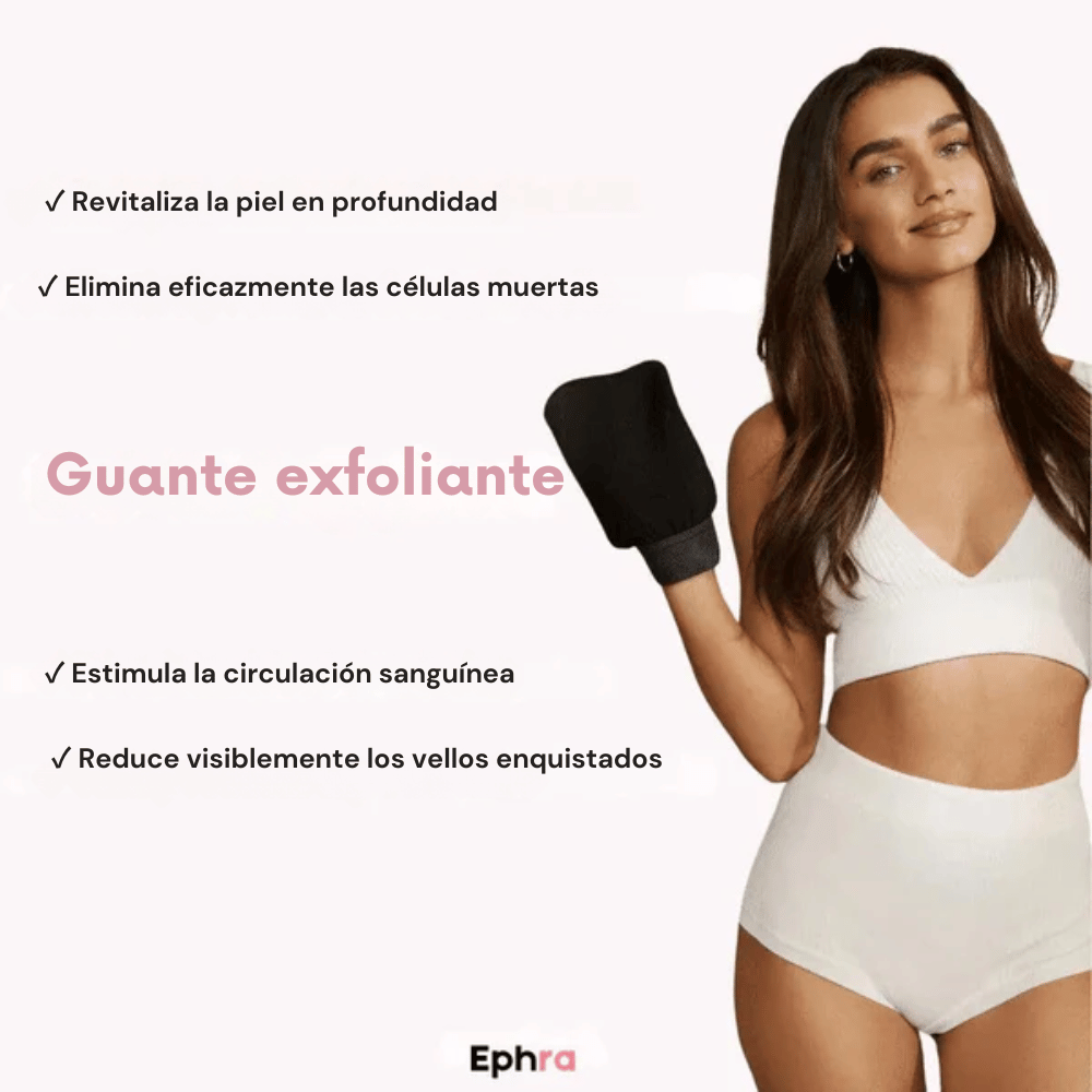 Guante exfoliante para cuerpo y rostro