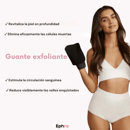 Guante exfoliante para cuerpo y rostro