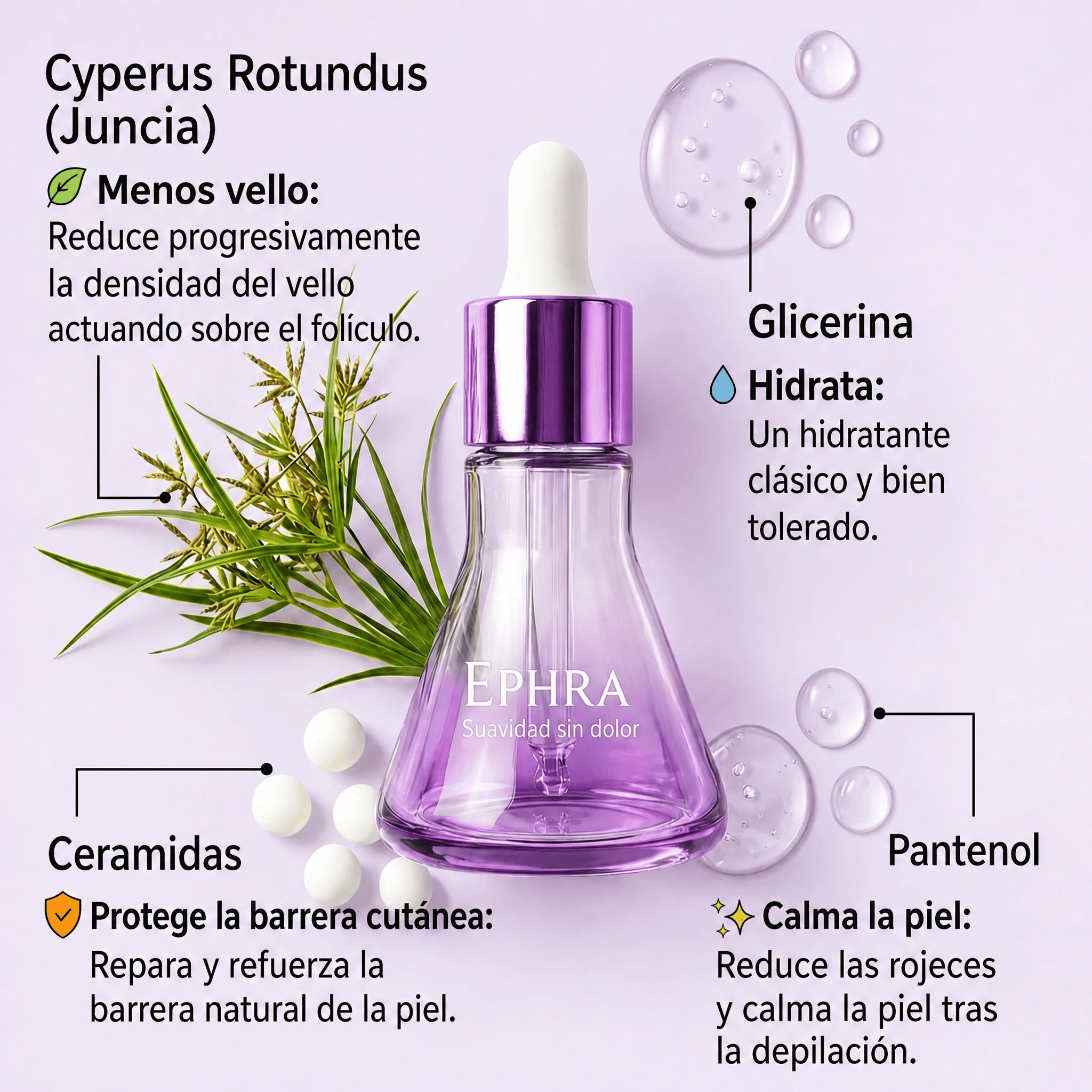 Sérum íntimo con Cyperus Rotundus