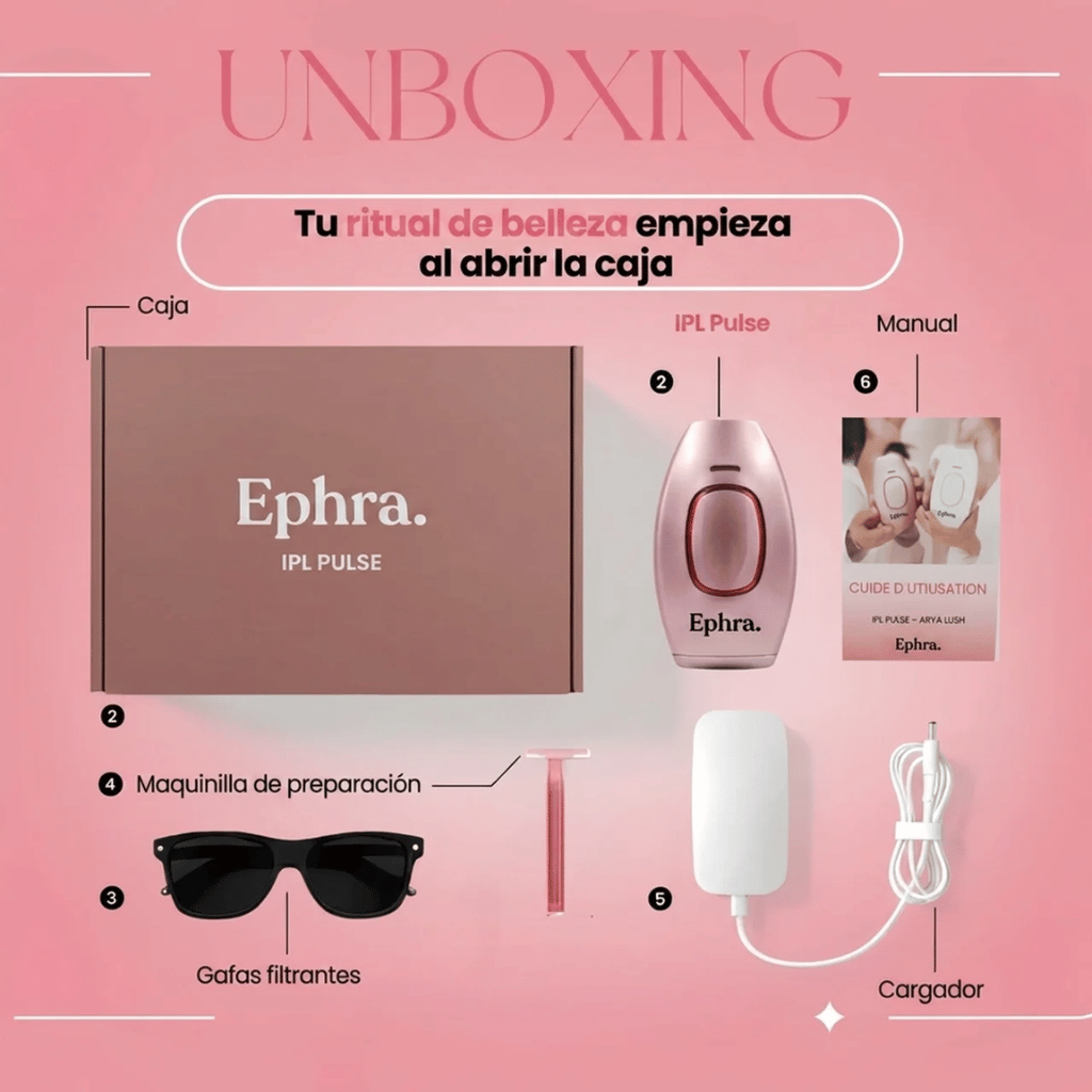 Ephra Cosmetics • Depiladora IPL de Luz Pulsada